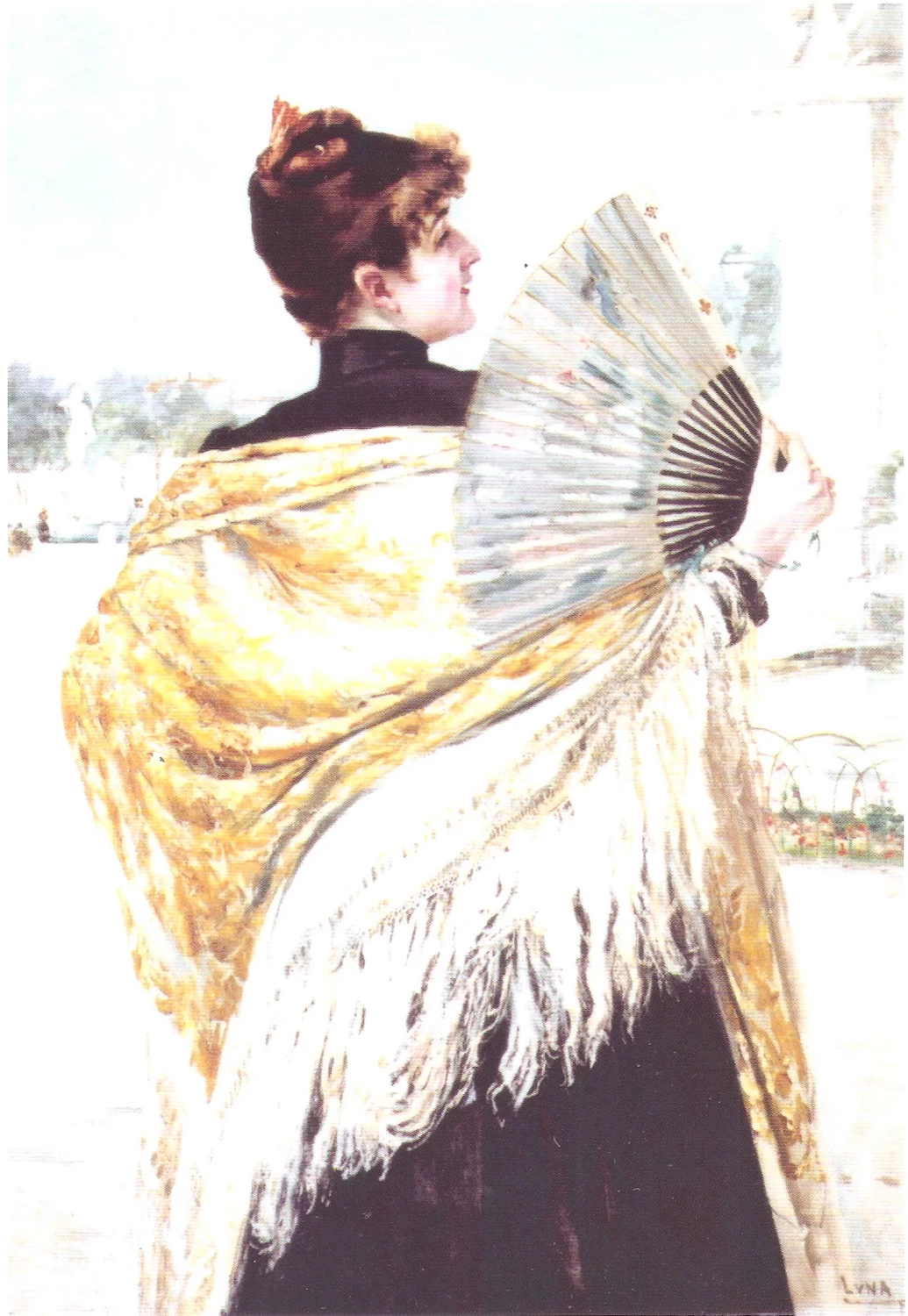 Juan Luna - Donna con Manton de Manila